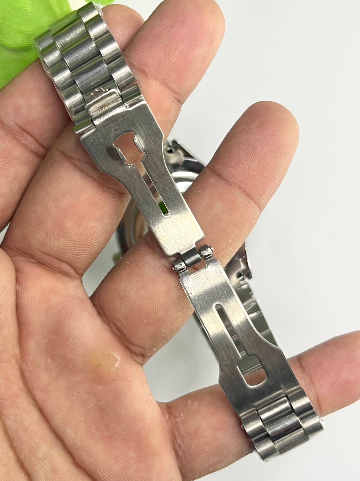 Rolex Datejust Style — Silver Diamond Dial, Two-Tone Silver Bracelet⌚